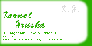 kornel hruska business card